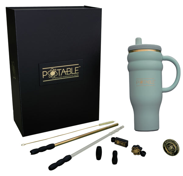 Dual Wave: Odyssey™ 40oz Tumbler in Cosmic Mint | Luxury Series