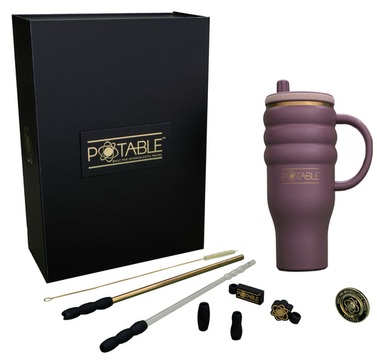 Triple Ripple: Odyssey™ 40oz Tumbler in Galactic Blush | Luxury Series