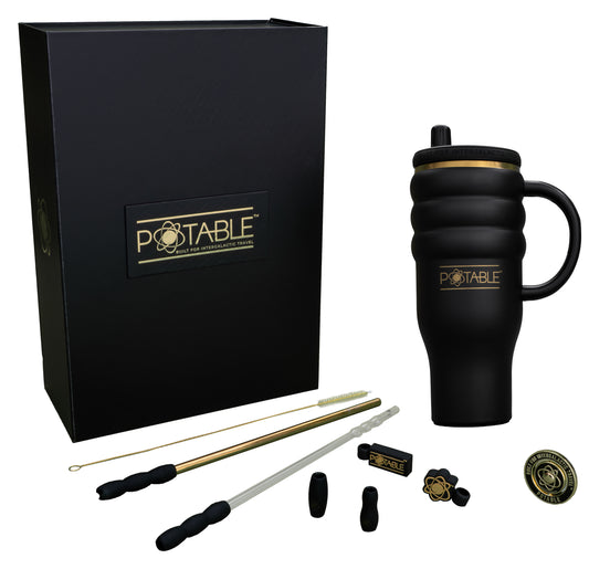 Triple Ripple: Odyssey™ 40oz Tumbler in Night Sky Obsidian | Luxury Series