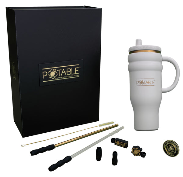 Dual Wave: Odyssey™ 40oz Tumbler in Stardust Cream | Luxury Series