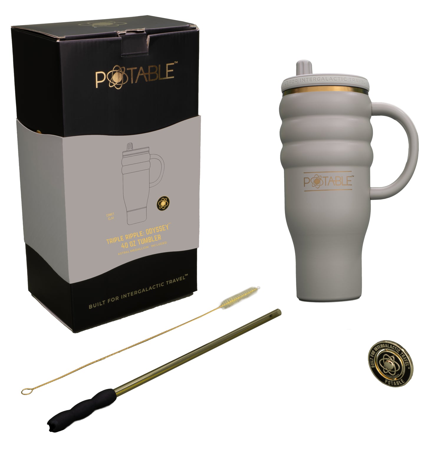Triple Ripple: Odyssey™ 40oz Tumbler in Comet Clay