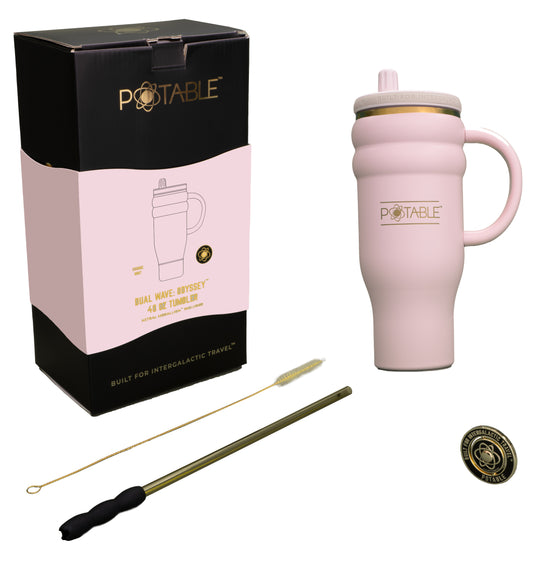 Dual Wave: Odyssey™ 40oz Tumbler in Pink Nebula | Signature Series